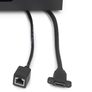 Gniazdo chowane w blat ATOM 26 USB A+C HDMI RJ45 Czarne Emuca