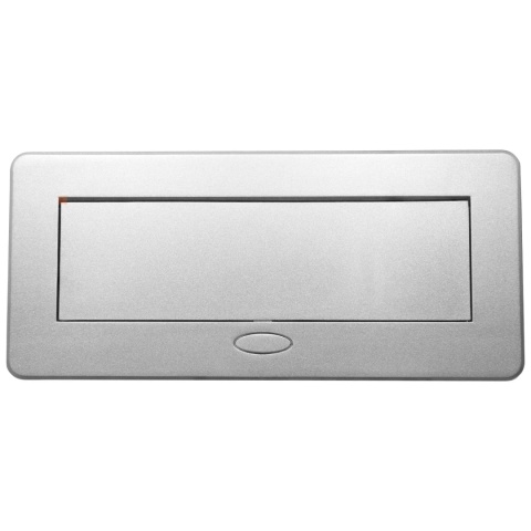 Gniazdo chowane w blat ATOM 26 LITE 2xUSB Aluminium Emuca