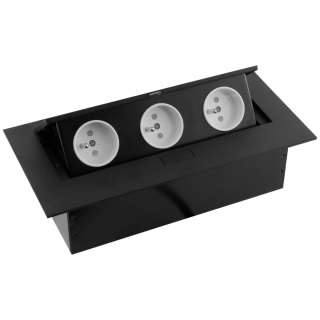 Gniazdo chowane w blat FLEXIPORT Bez Kabla Czarne AMIX