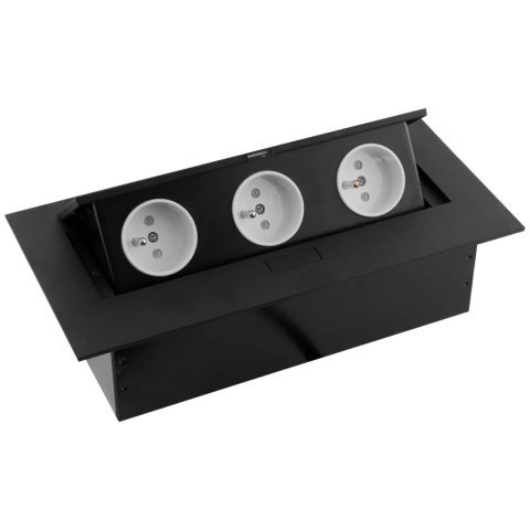 Gniazdo chowane w blat FLEXIPORT Bez Kabla Czarne AMIX