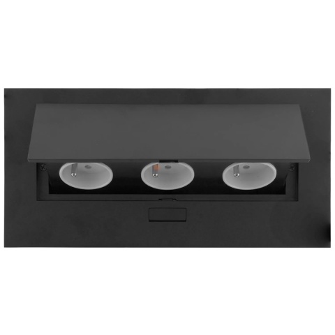 Gniazdo chowane w blat FLEXIPORT Bez Kabla Czarne AMIX