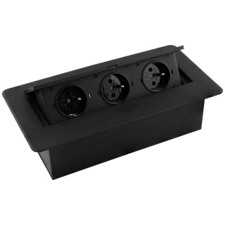 Gniazdo chowane w blat KOMBIBOX bez kabla Czarne