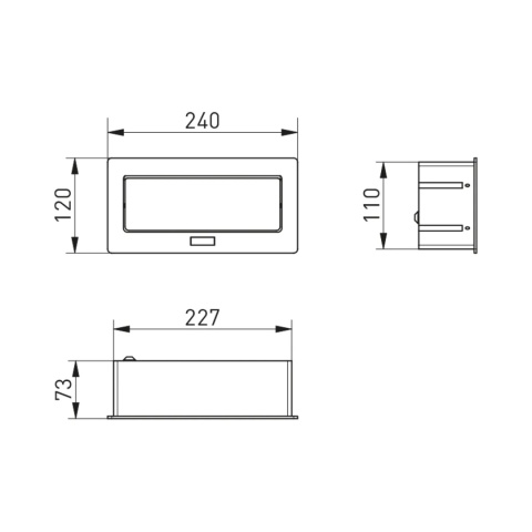 Gniazdo meblowe MULTISOFT wpuszczane w blat 2x gniazdo z uziemieniem, USB A+C RJ45 GTV czarne