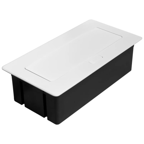 Gniazdo meblowe MULTISOFT wpuszczane w blat 2x gniazdo z uziemieniem, USB A+C RJ45 HDMI 2.0 GTV białe