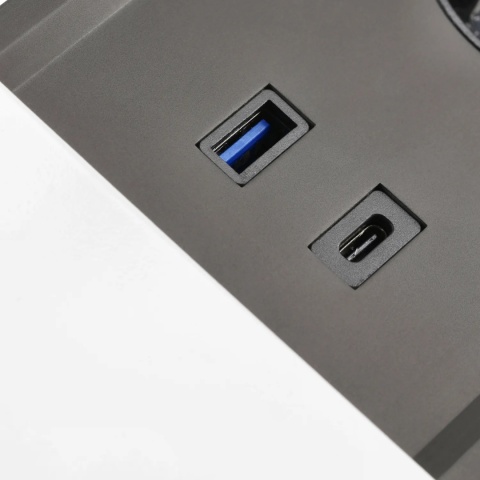 Gniazdo meblowe PRESTINO wpuszczane w blat GTV srebrne