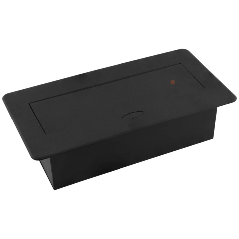 Gniazdo wpuszczane chowane w blat KOMBIBOX Czarne z USB