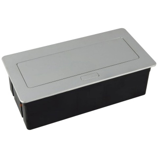 Gniazdo wpuszczane chowane w blat SOFTBOX Aluminium GTV