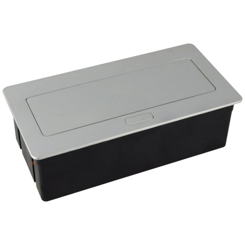 Gniazdo wpuszczane chowane w blat SOFTBOX Aluminium GTV