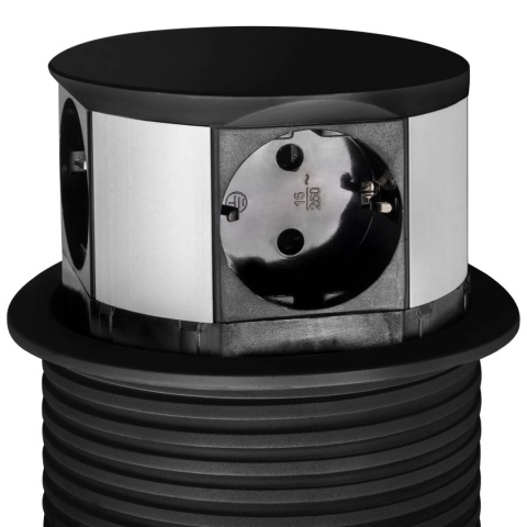 Gniazdo wpuszczane chowane w blat fi 100mm Vertikal Push USB Emuca