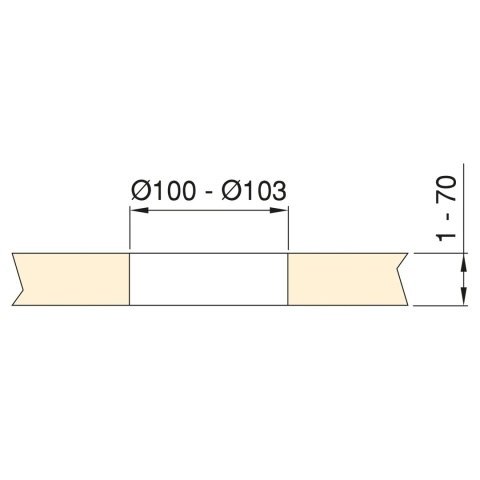 Gniazdo wpuszczane chowane w blat fi 100mm Vertikal Push USB Emuca