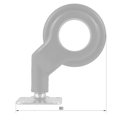 Kółko meblowe obrotowe HOLE 2 60mm czarne zestaw Emuca