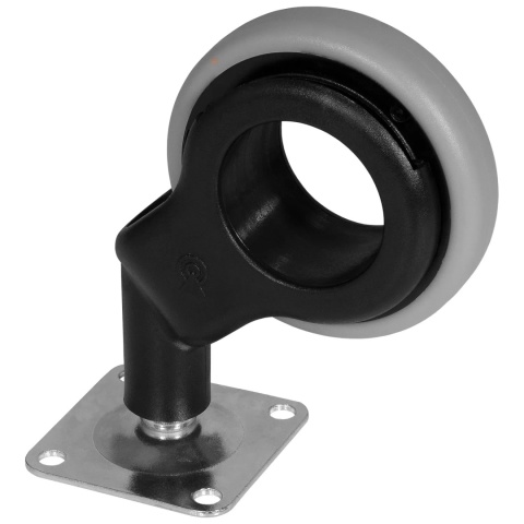 Kółko meblowe obrotowe HOLE 2 60mm szare zestaw Emuca