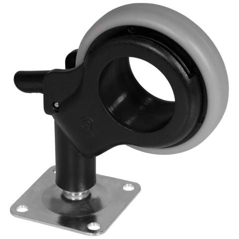 Kółko meblowe obrotowe HOLE 2 60mm szare zestaw Emuca