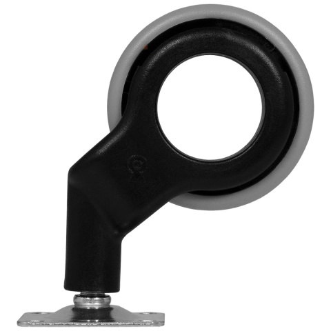 Kółko meblowe obrotowe HOLE 2 60mm szare zestaw Emuca