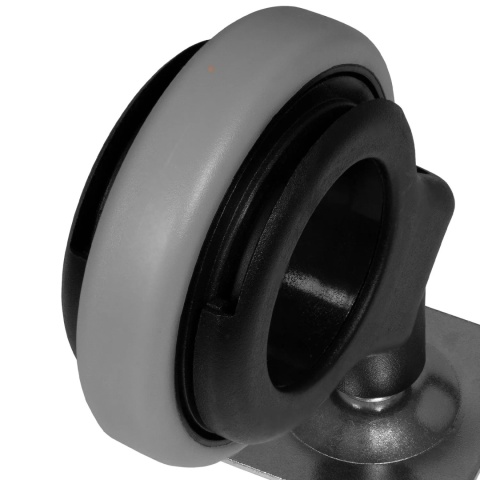 Kółko meblowe obrotowe HOLE 2 60mm szare zestaw Emuca