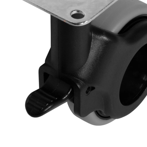 Kółko meblowe obrotowe HOLE 2 60mm szare zestaw Emuca