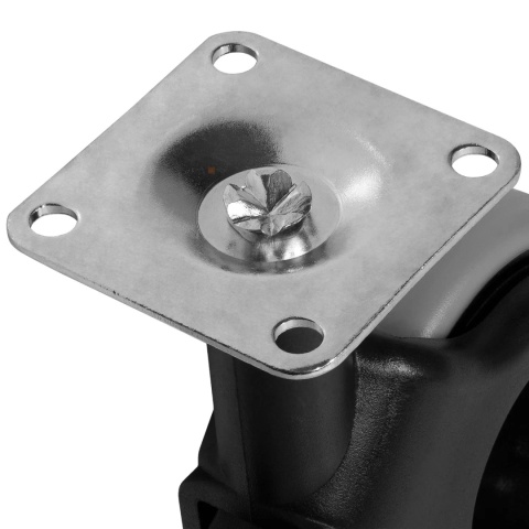 Kółko meblowe obrotowe HOLE 2 60mm szare zestaw Emuca