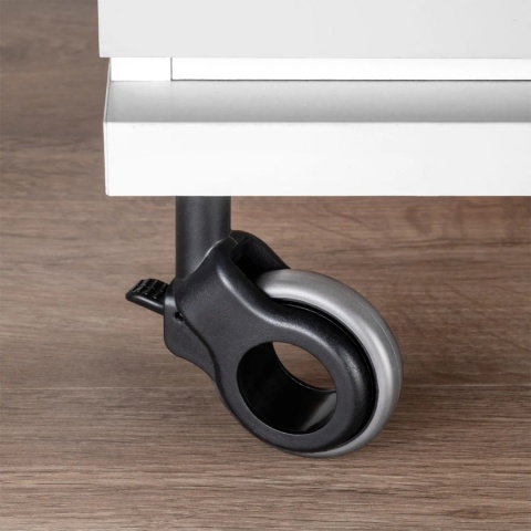 Kółko meblowe obrotowe HOLE 2 60mm szare zestaw Emuca