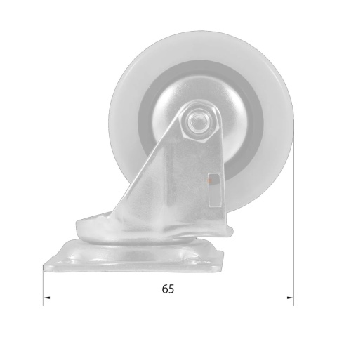 Kółko meblowe obrotowe SLIP 2 50mm czerwone zestaw Emuca