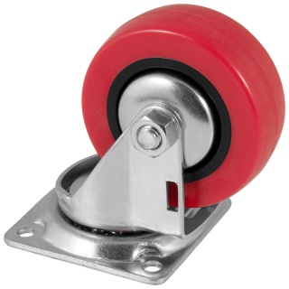 Kółko meblowe obrotowe SLIP 2 75mm czerwone zestaw Emuca