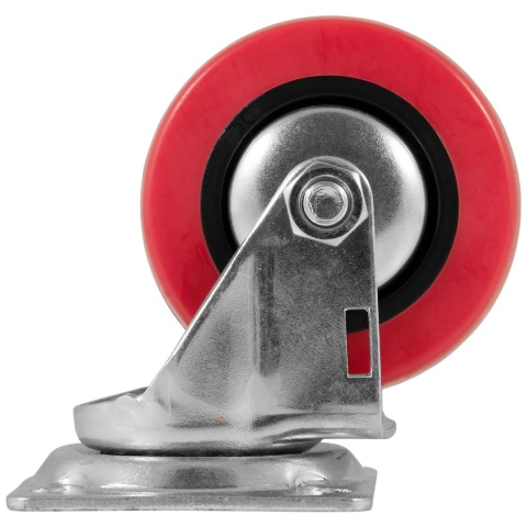 Kółko meblowe obrotowe SLIP 2 75mm czerwone zestaw Emuca