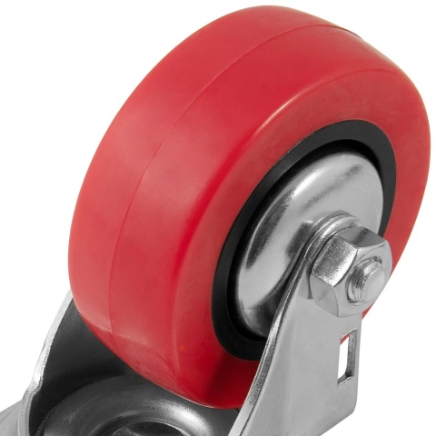 Kółko meblowe obrotowe SLIP 2 75mm czerwone zestaw Emuca