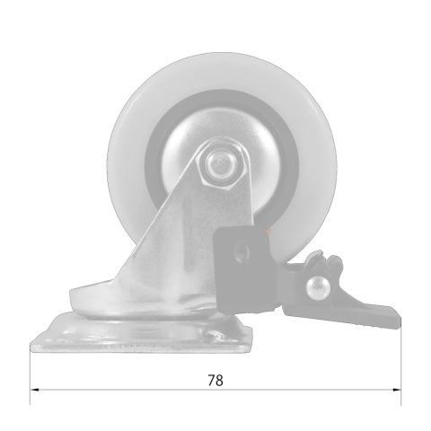 Kółko meblowe obrotowe SLIP 2 75mm czerwone zestaw Emuca