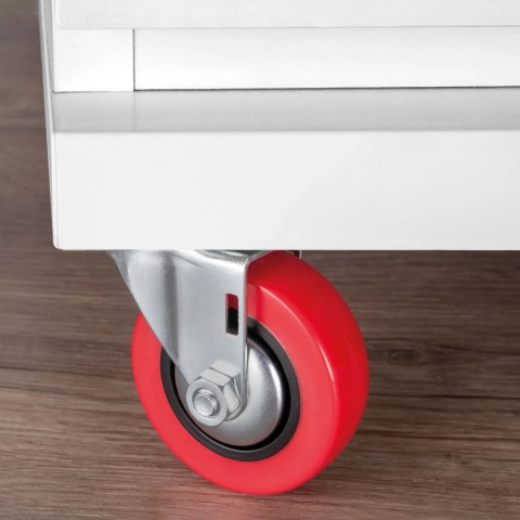 Kółko meblowe obrotowe SLIP 2 75mm czerwone zestaw Emuca