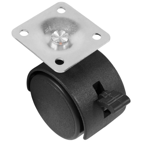 Kółko meblowe obrotowe z hamulcem 40mm Czarne Amix