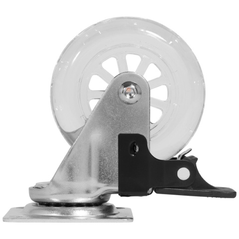 Kółko meblowe z hamulcem BRAZYLIA 75mm Przezroczyste GTV