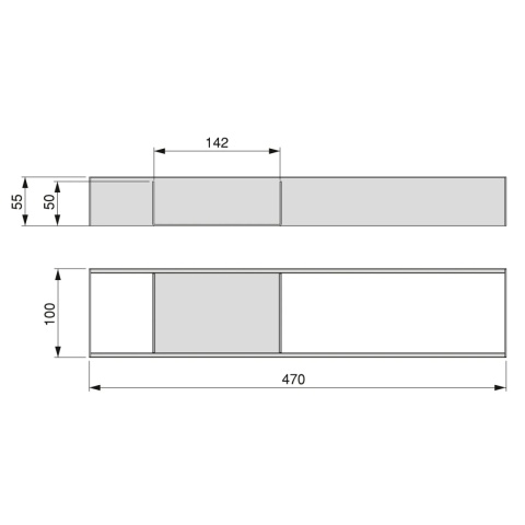 Organizer do szuflady Orderbox 100x470mm EMUCA