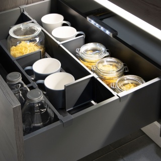 Organizer przegroda do szuflady 600mm Antracyt EMUCA