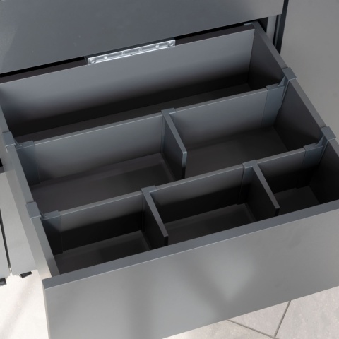 Organizer przegroda do szuflady 600mm Antracyt Emuca