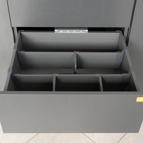 Organizer przegroda do szuflady 600mm Antracyt Emuca