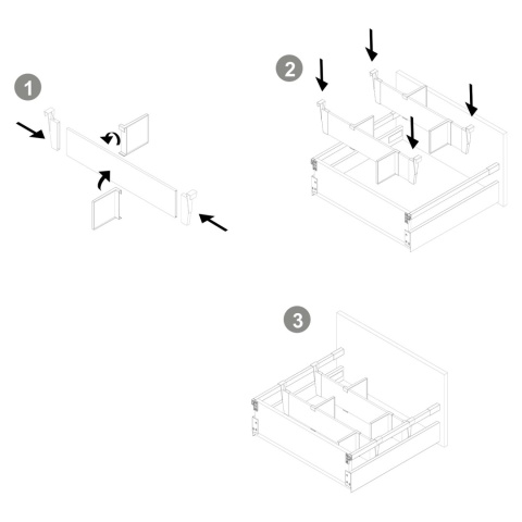 Organizer przegroda do szuflady 900mm Biały EMUCA