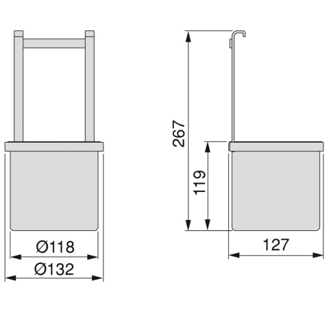 Pojemnik koszyk na sztućce 8965035 TITANE Emuca