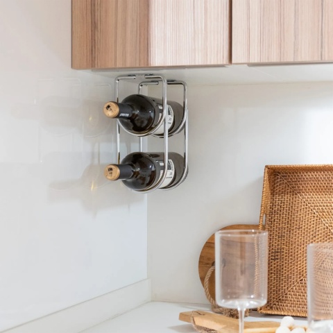 Uchwyt na butelki do mebli Chrom Emuca