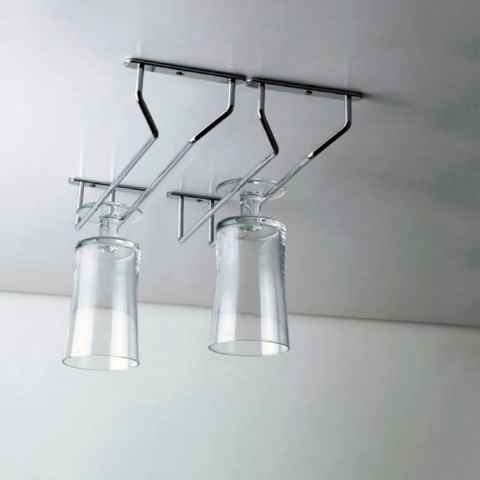 Uchwyt na kieliszki L-340mm wieszak Chrom Emuca