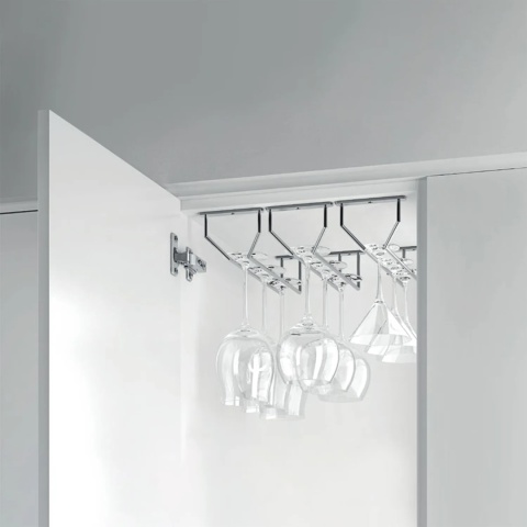 Uchwyt na kieliszki L-340mm wieszak Chrom Emuca