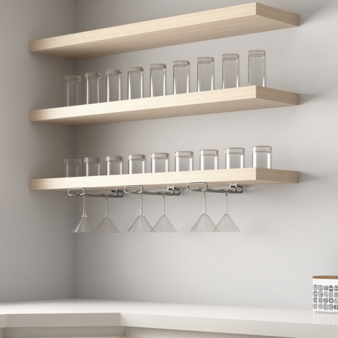 Uchwyt na kieliszki L-410mm wieszak Chrom Emuca