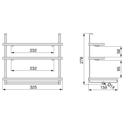 Uchwyt wieszak na ręcznik kuchenny 8964835 TITANE Emuca