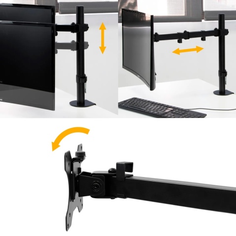 Biurkowy obrotowy uchwyt ramię do monitora 13-32" Emuca