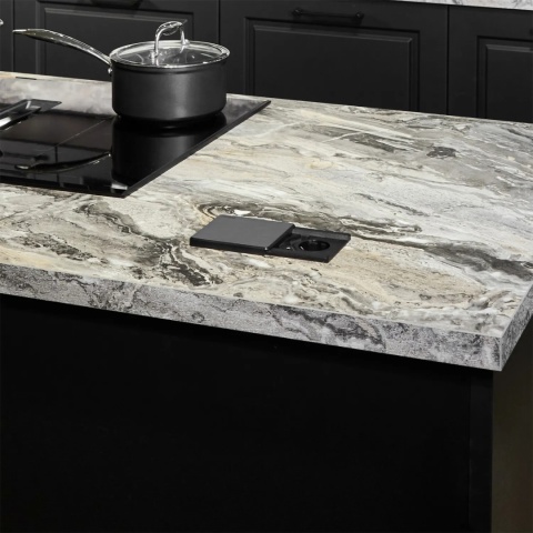 Gniazdo wpuszczane Square 80 z USB Emuca