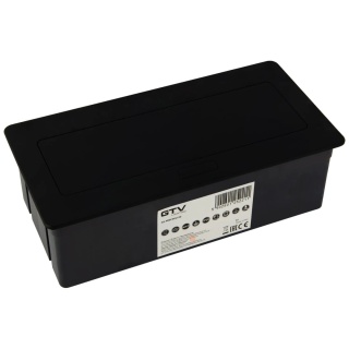 Gniazdo wpuszczane chowane w blat SOFTBOX Czarne GTV