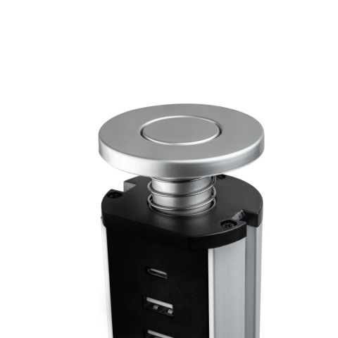 Gniazdo wpuszczane chowane w blat Vertikal USB A+C Emuca