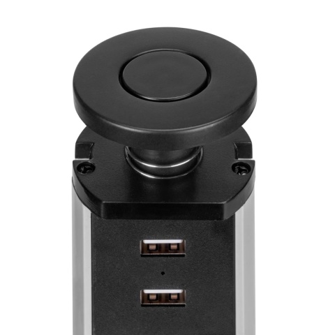 Gniazdo wpuszczane chowane w blat Vertikal USB Czarny Emuca