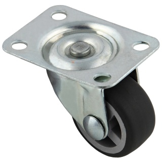 Kółko meblowe gumowe LKG fi 30mm Grafit Leba