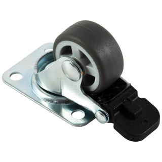 Kółko meblowe gumowe LKG fi 30mm z hamulcem Grafit Leba