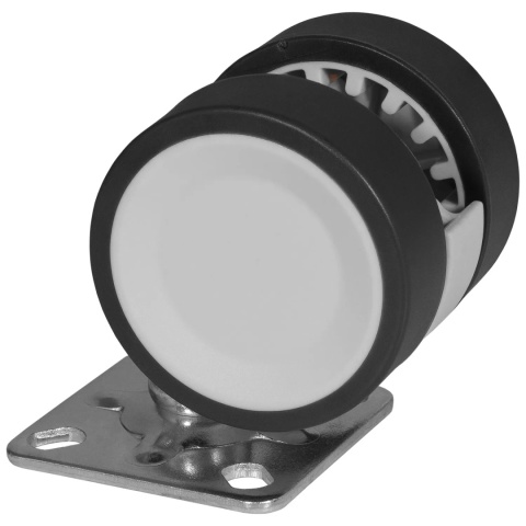 Kółko meblowe obrotowe BOWL 2 50mm szare zestaw Emuca