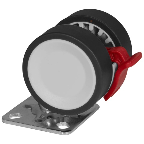 Kółko meblowe obrotowe BOWL 2 50mm szare zestaw Emuca